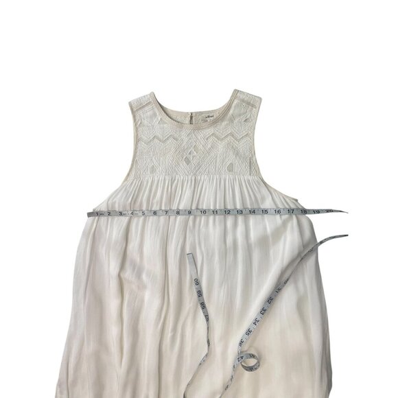 Wilfred White Sleeveless Embroidered Dress XS Lightweight Cotton - Picture 7 of 10